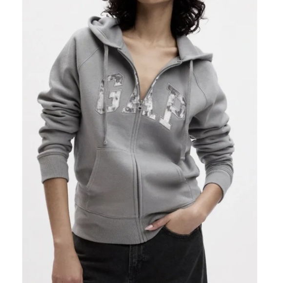 Gap Logo Zip Hoodie Sweatshirt - Medium - Picture 3 of 5
